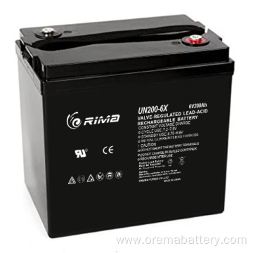 6V200Ah Sealed Maintenance-Free Deep Cycle AGM Battery